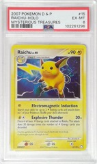 V1849: 2007: Raichu: 15/123: Mysterious Treasures: D & P: PSA: 6: EX-MT: 102261296